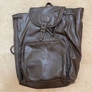 M International Women’s Brown Leather Backpack